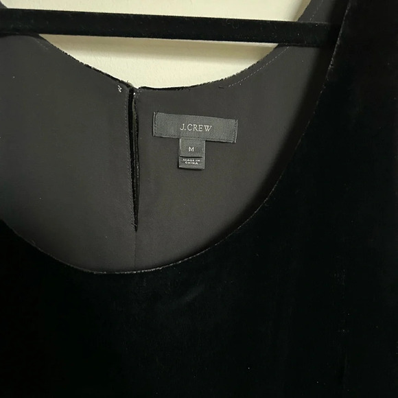 J. Crew | Black velvet Tank Top, Size M - Picture 3 of 5